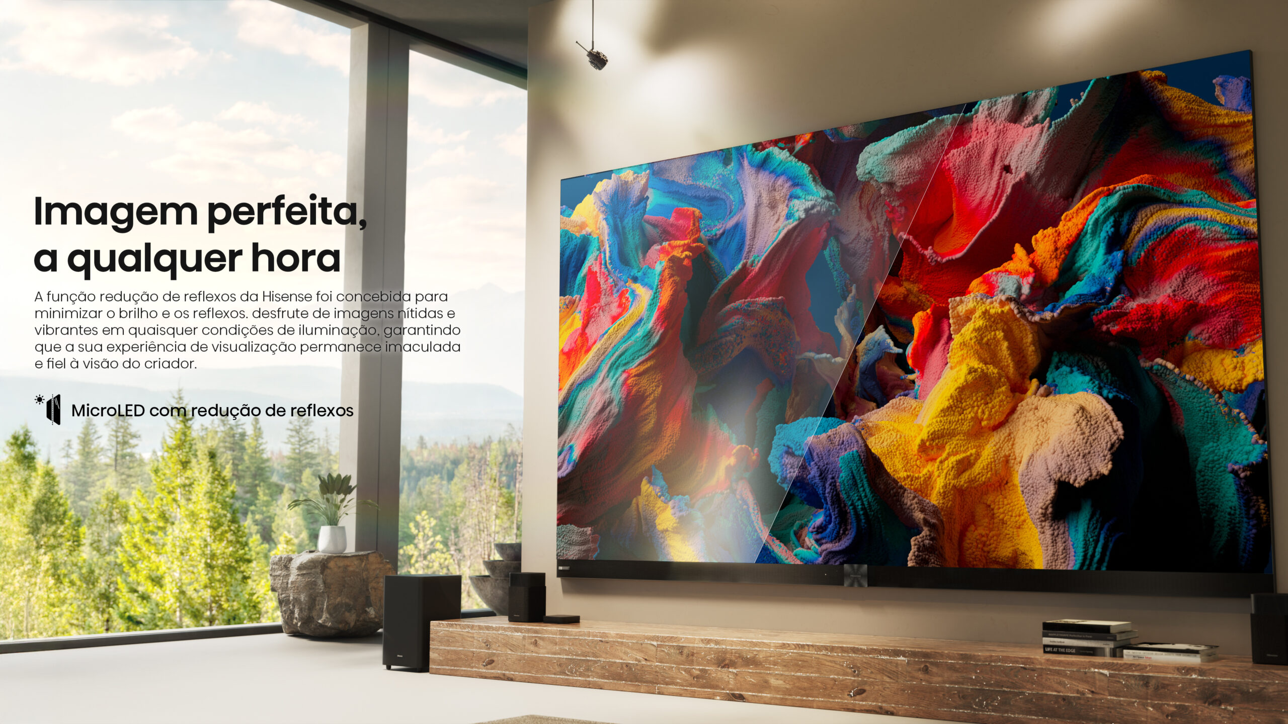 Hisense apresenta TV MicroLED de 136 polegadas por R$ 1 milhão no Brasil