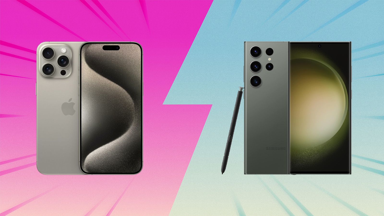Samsung Galaxy S23 vs Apple iPhone 15 Pro Max: Qual é o melhor topo de gama?