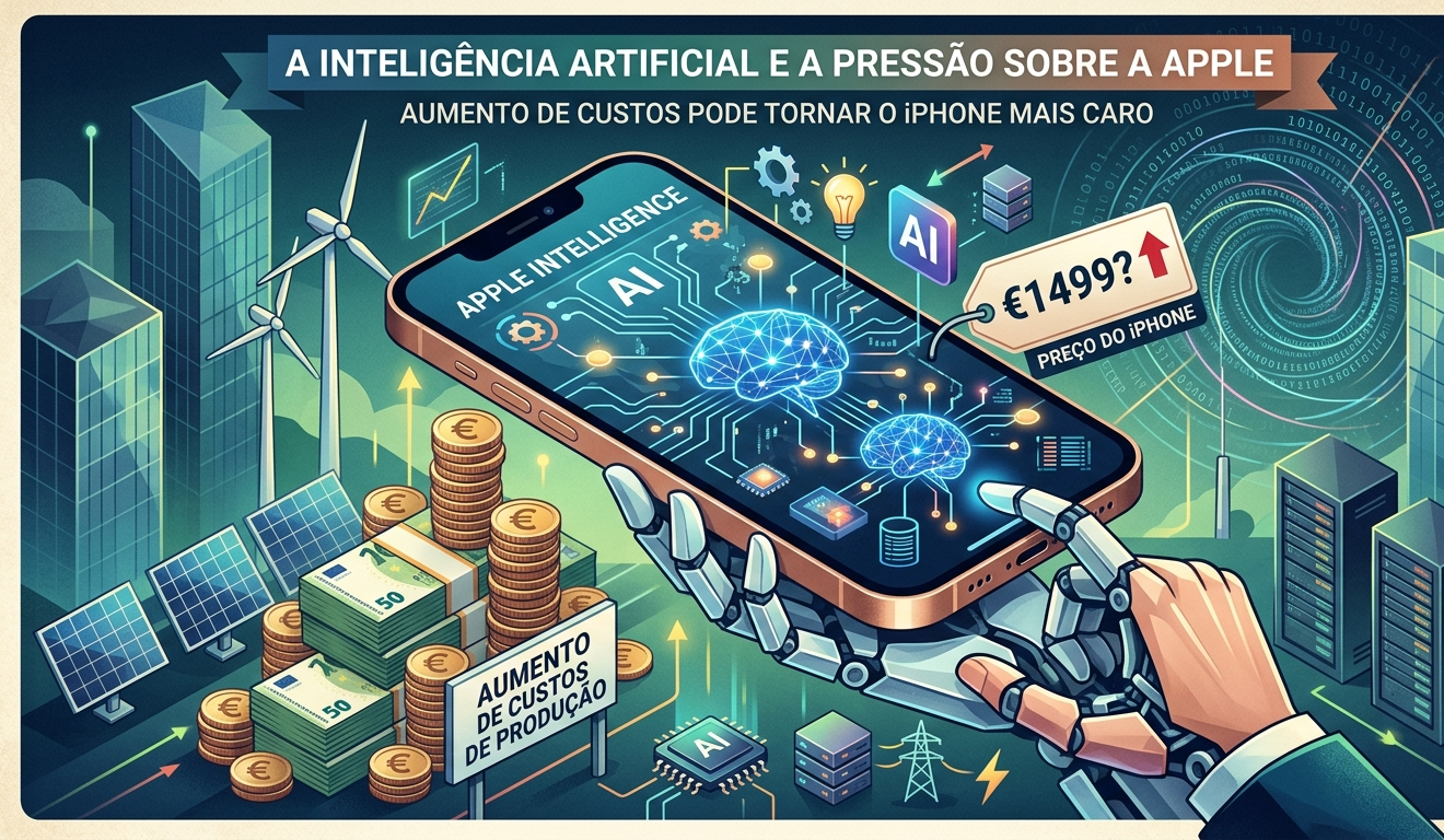 A inteligência artificial e a pressão sobre a Apple: aumento de custos pode tornar o iPhone mais caro