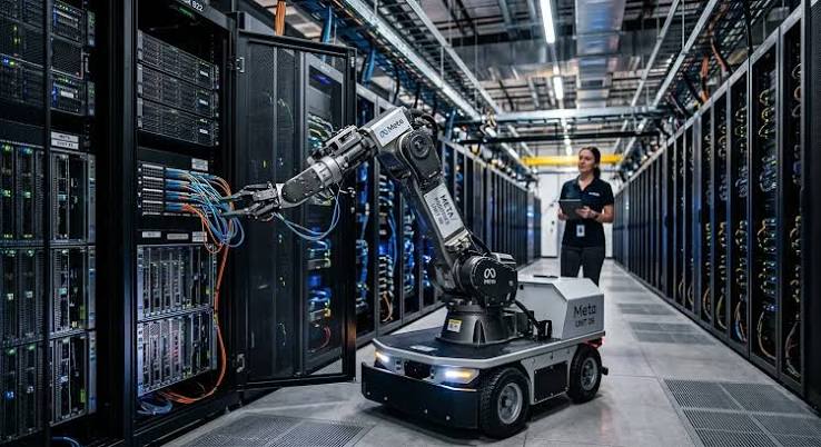 Meta testa robôs em data centers e amplia debate sobre empregos