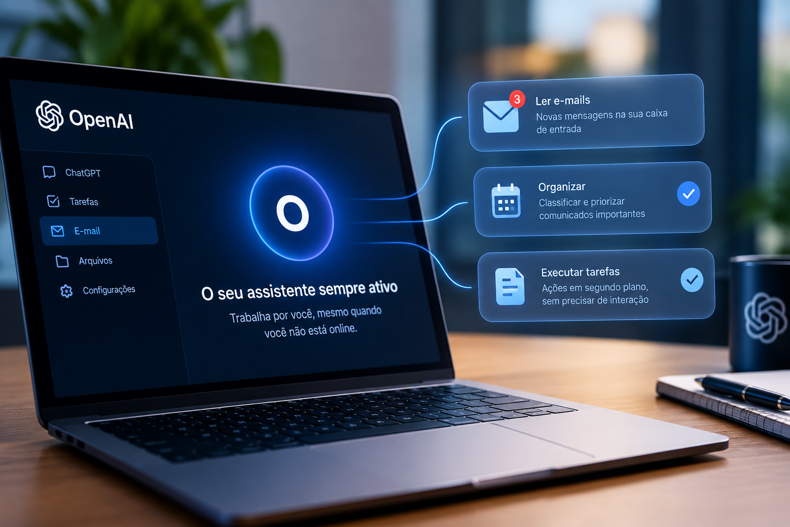 OpenAI testa assistente que pode continuar trabalhando mesmo quando você não está no ChatGPT
